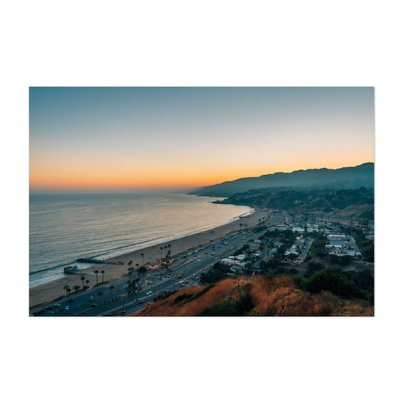 Pacific Palisades Sunset 01 - Los Angeles California Photography Unframed Wall Art Print 16 x 24 inches