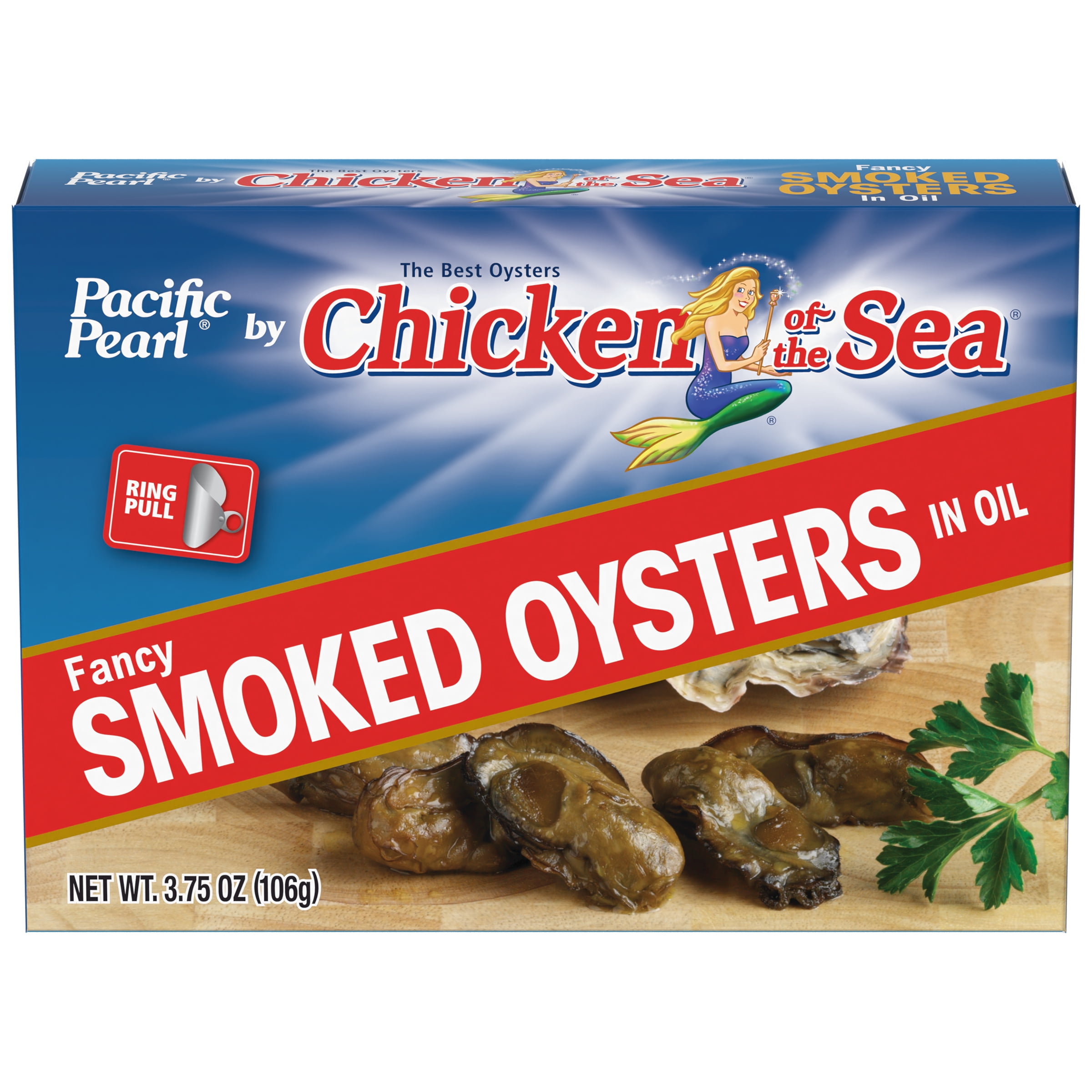 Pacific Pearl Fancy Smoked Oysters in Oil 3.75 oz