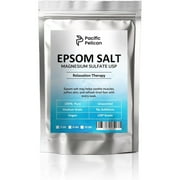Pacific Pelican Epsom Salt for Bath & Foot Soaks | Stress Relief | Muscle Recovery | Skin Revitalization (3lb)