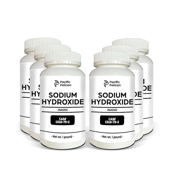 Pacific Pelican Sodium Hydroxide (99.0% Caustic Soda) (NaOH) – Chemical | Pack of 6