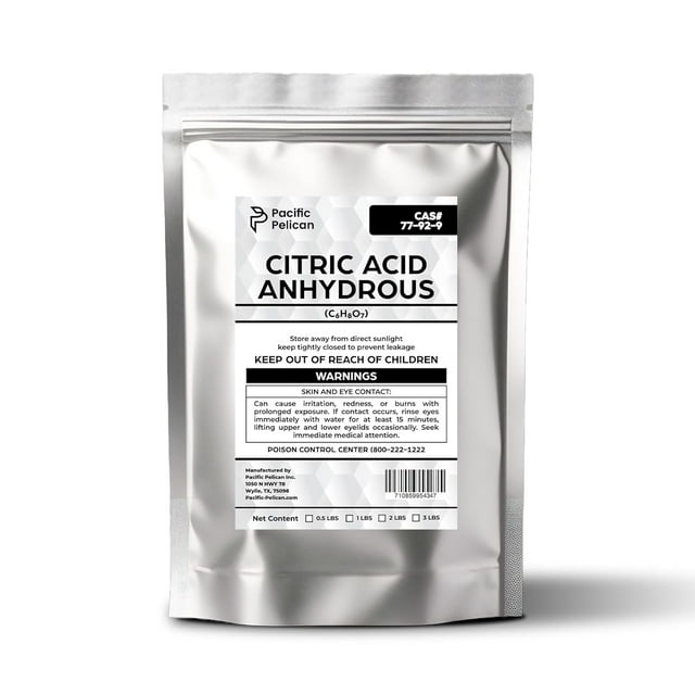 Pacific Pelican's Citric Acid Anhydrous (C6H8O7) an Essential
