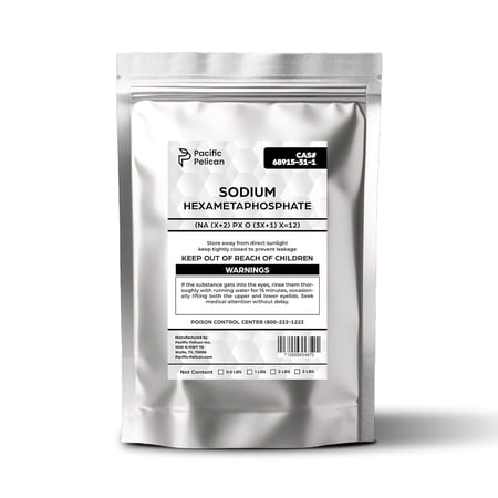 Pacific Pelican's Sodium Hexametaphosphate - Multi-Use: Water Treatment, Textile, Paper Industry (0.5lb)