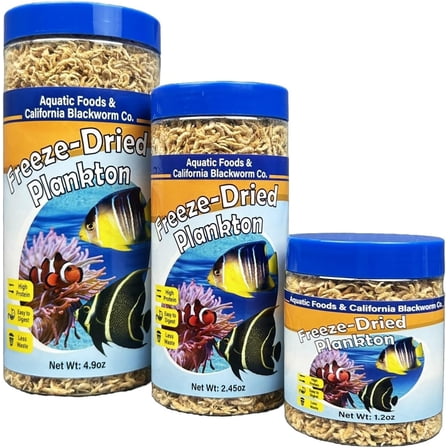 Pacific Plankton, Freeze Dried Plankton for Marines, Corals, Anemones, Cichlids, All Tropicals Wafer Mix & Pellet Mix Included 1.2oz Canister