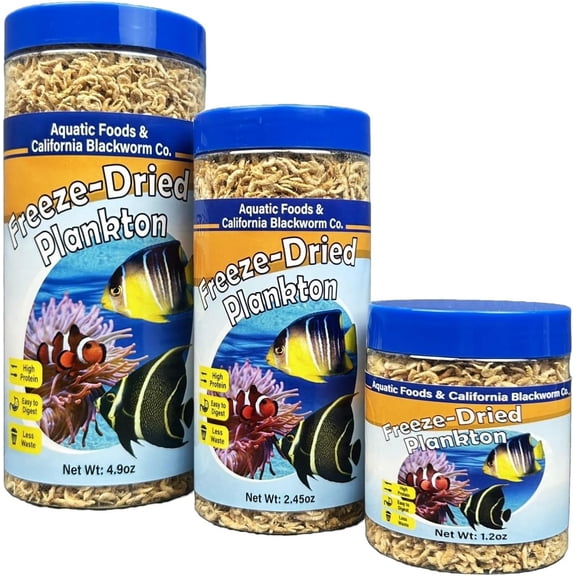 Pacific Plankton, Freeze Dried Plankton for Marines, Corals, Anemones, Cichlids, All Tropicals Wafer Mix & Pellet Mix Included 2.45oz Canister