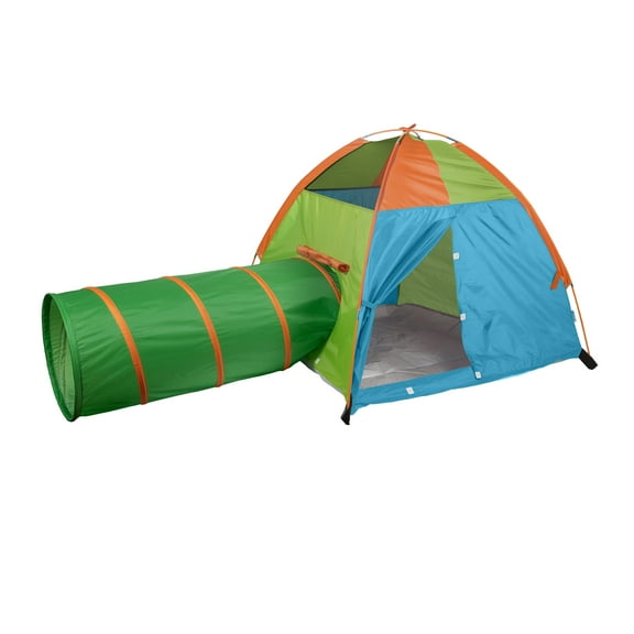 Pacific Play Tents 20432 Color Wave Tent + Tunnel Combo Kids Camping Outdoor Play Polyester, Child