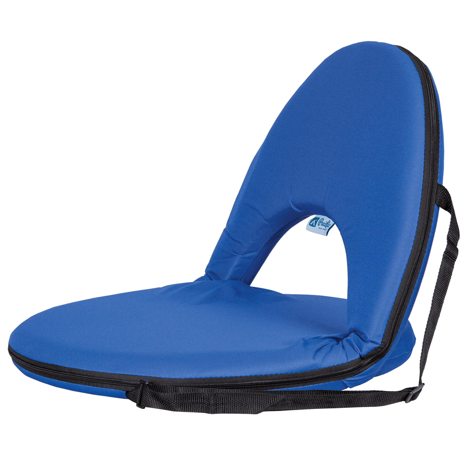Blue Portable Reclining Beach and Camping Chair