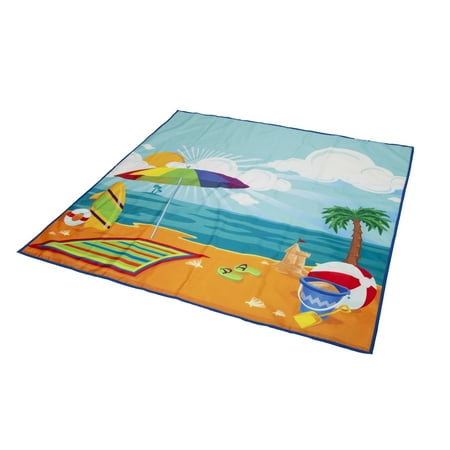 Pacific Play Tents Seaside Beach, Indoor Floor Mat - Rectangular 56" x 56"