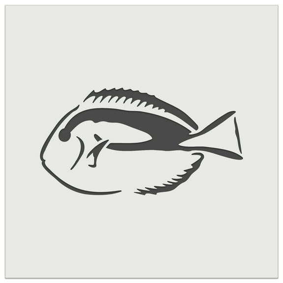 Pacific Regal Blue Tang Fish DIY Cookie Wall Craft Stencil - 3.5 Inch