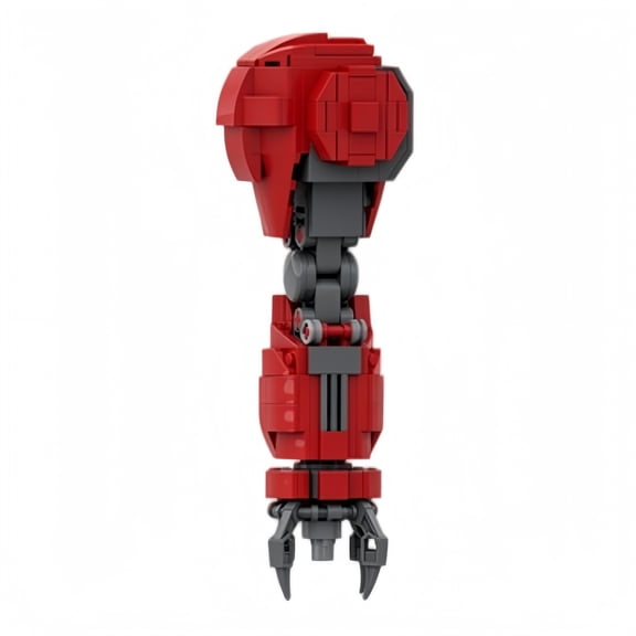 Pacific/Rim BZ-0677 Atlas Destroyer Mecha Arm Building Block Set Robot Arm Model Bricks Kit with Red Gray Armor for Display and Collection