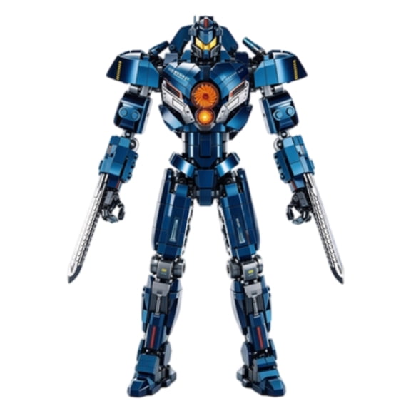 Pacific/Rim Gipsy Avenger Mecha Building Block Set 656 Pieces Robot Model Bricks Kit with Shark Blade Weapon for Display and Collection