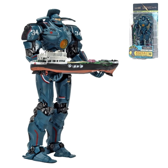 Pacific Rim Gipsy Danger 7-Inch Articulated Action Figure – Battle-Damaged Collectible Movie Replica with Display Stand