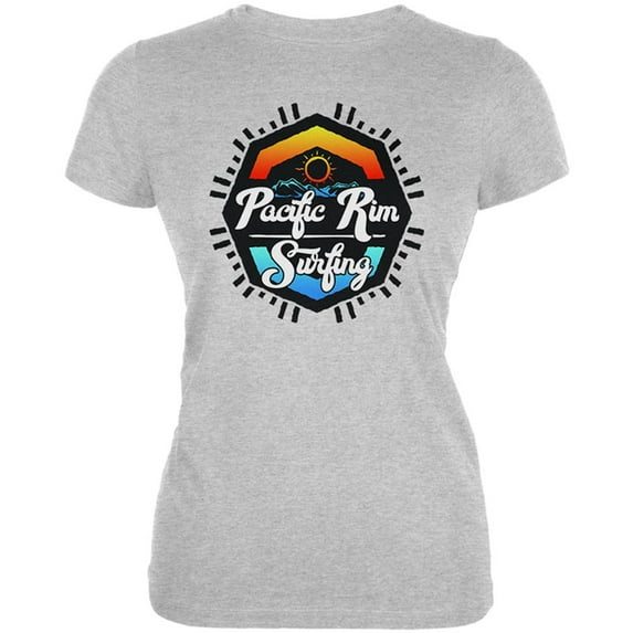 Pacific Rim Surfing Juniors Soft T Shirt Heather LG