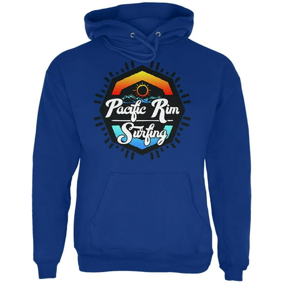 Pacific Rim Surfing Mens Hoodie Deep Royal SM