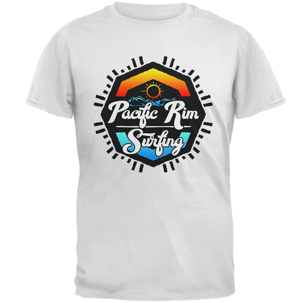 Pacific Rim Surfing Mens Soft T Shirt White SM