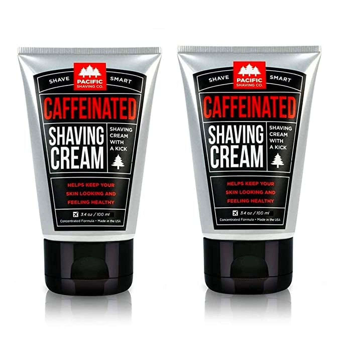 Pacific Shaving Company Caffeinated Shaving Cream for Men & Women, 2 ...