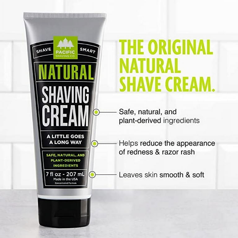 Pacific Shaving Natural Shaving Cream, Shea Butter, for Men