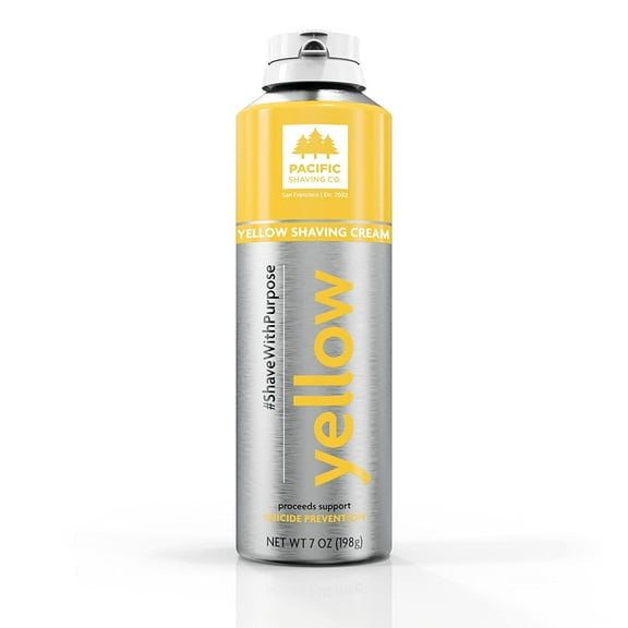 Pacific Shaving Company Yellow, Colorful, Foamng Shave Cream for Men & Women, 1-Pack, 7 oz.