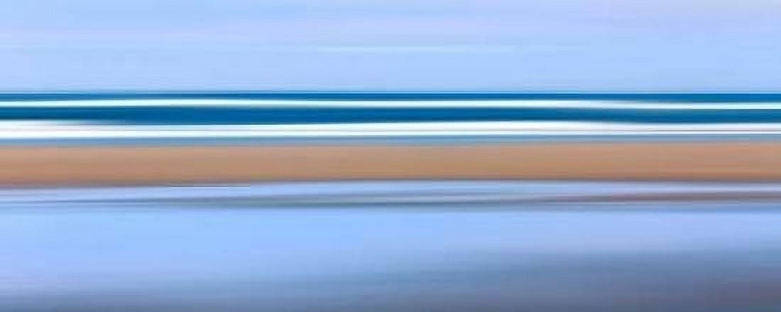 Pacific Stripes Canvas Art - Katherine Gendreau (10 x 20)