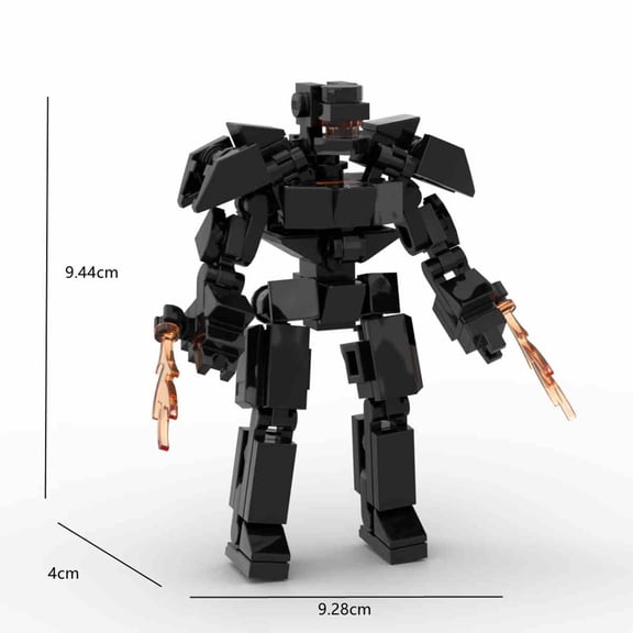 Pacific Titan Mecha Building Blocks MOC Mini Robot Small Mechanical Battle Armor Assembly Model Puzzle Kids Toy Birthday Gift