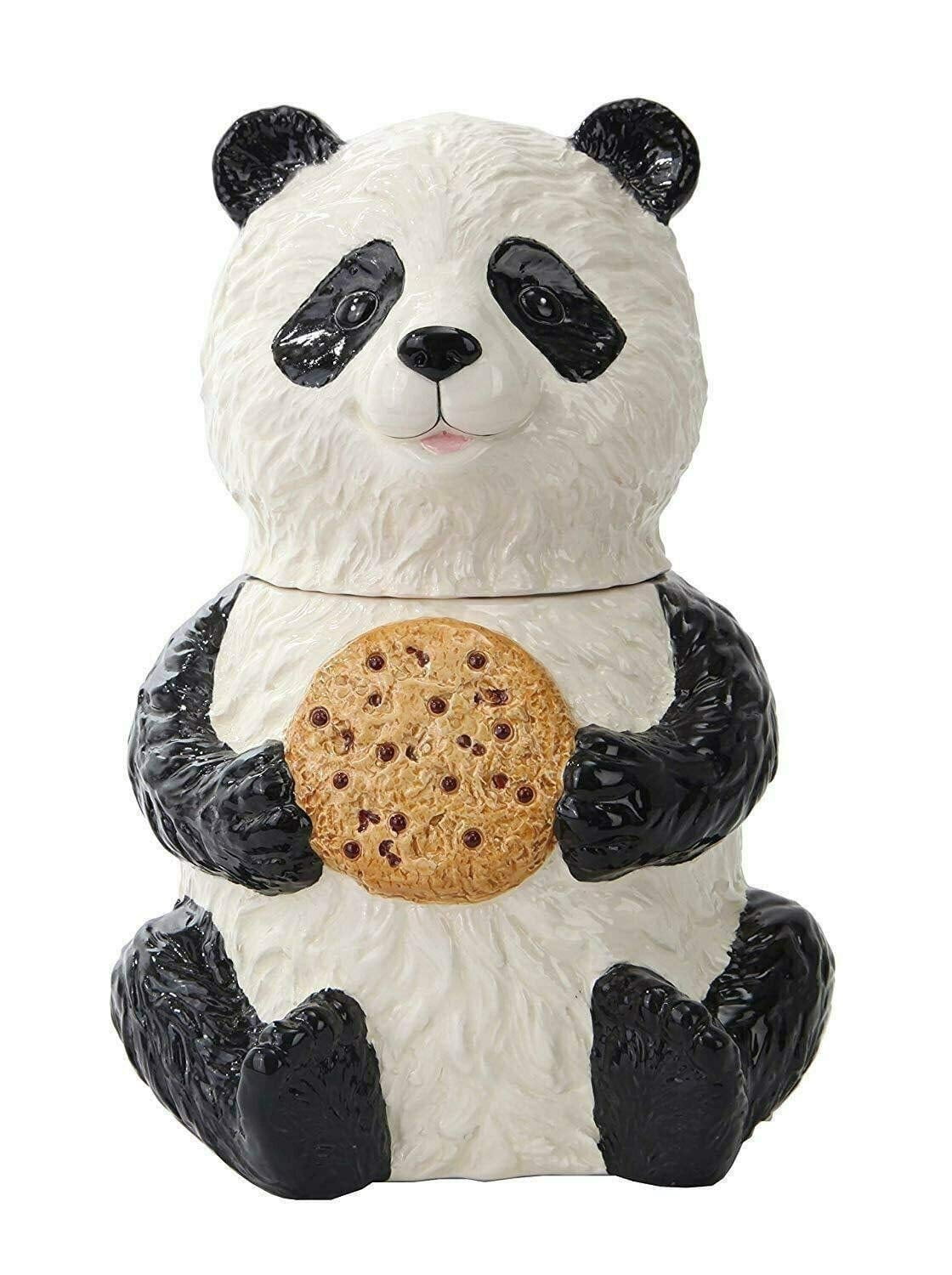 Pacific Trading Chinese Panda Cookie Jar Ceramic Cute Kitchen Accessory