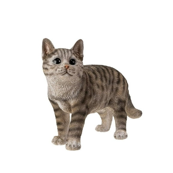 Pacific Trading Grey Tabby Cat, 7.68-inches Height, Cold Cast Resin, Home, Home Dcor