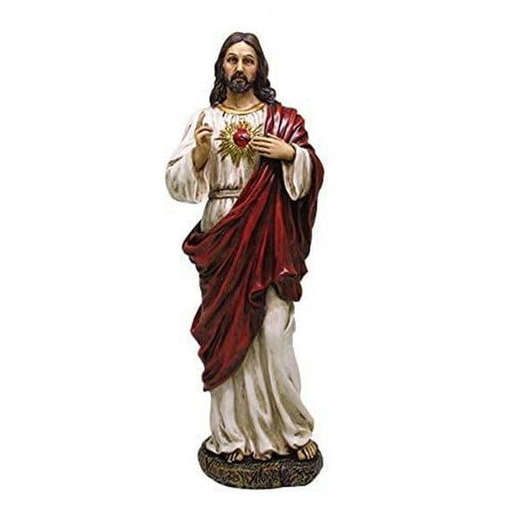 Pacific Trading Sacred Heart of Jesus 12” Religious Resin Decorative Figurine