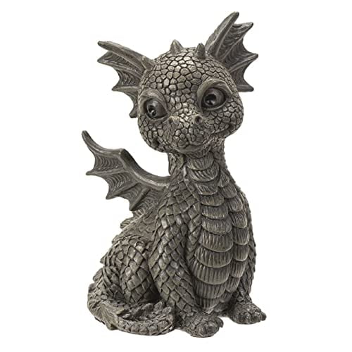 Pacific Trading Small Garden Dragon Figurine 5 Inch Gray
