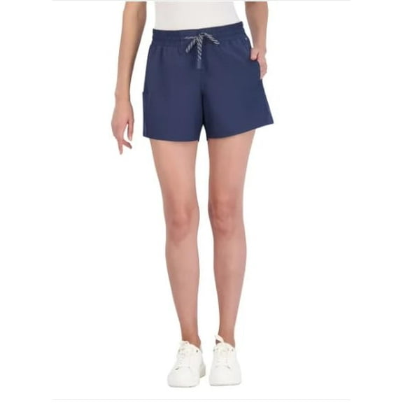 Pacific Trail Elastic Waist Band Side Pockets Ladies' Casual Shorts XXL Blue