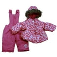 thumbnail image 1 of Pacific Trail Infant & Toddler Girls Pink Leopard Snowsuit Ski Bibs Coat Set, 1 of 2