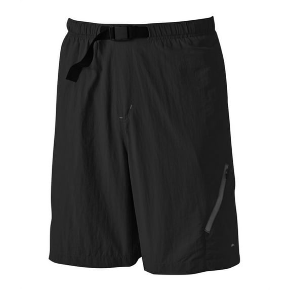 Pacific Trail Mens Belted Performance Athletic Workout Shorts, Black, Small