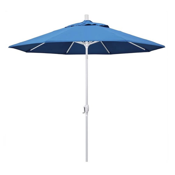 Pacific Trail Series Patio Market Umbrella in Pacifica with Aluminum Pole Aluminum Ribs Push Button Tilt Crank Lift