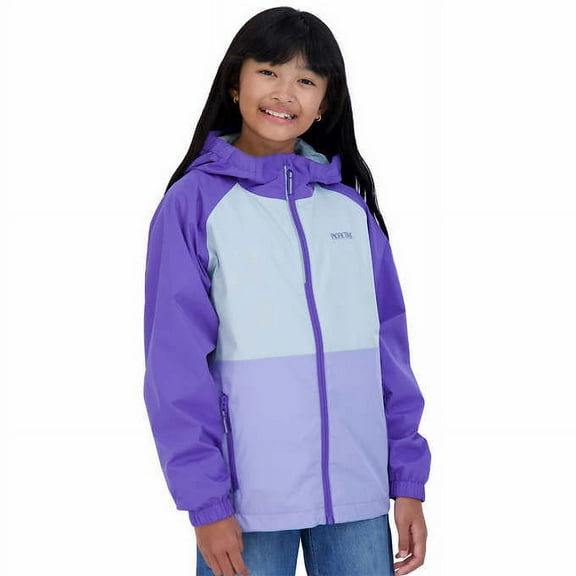 Pacific Trail Youth Rain Jacket For Girls | Purple, XS-5/6