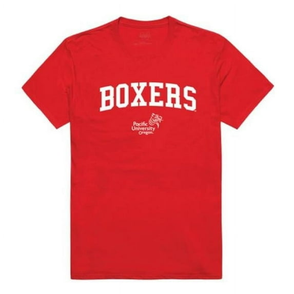 Pacific University Boxers College T-Shirt, Red - Large