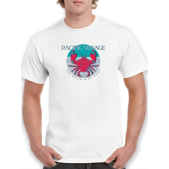 Pacific Voyage Crab Sign T-Shirt Men -Image by Shutterstock, Male x-Large