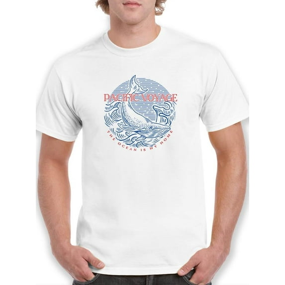 Pacific Voyage Whale Sign T-Shirt Men -Image by Shutterstock, Male 5X-Large