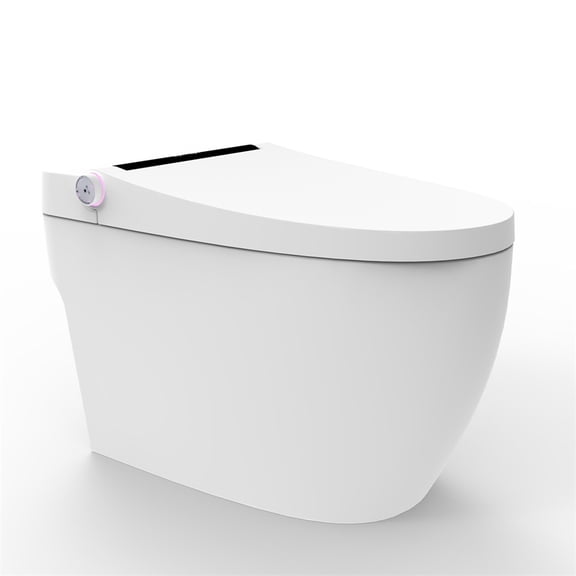 Pacific White Smart Toilet - 1.28GPF Efficient Elongated Design