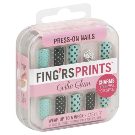 Pacific World Fingrs Prints Press-On Nails, 24 ea