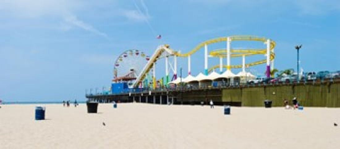 Pacific park Santa Monica Pier Santa Monica Los Angeles County California USA Canvas Art - Panoramic Images (15 x 7)