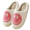 thumbnail image 1 of PacificPlex Womens Slippers Plush Happy Face 11-12, Pink, 1 of 4