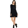 thumbnail image 1 of PacificPlex Womens Solid Pocket Knit Long Sleeve Dress, 1 of 1