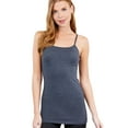 thumbnail image 1 of PacificPlex Womens Stretch Cotton Camisole Tank Top Junior & JR Plus Size (3X, Heather-Charcoal), 3X, Heather-Charcoal, 1 of 1