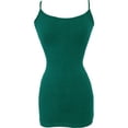 thumbnail image 1 of PacificPlex Womens Stretch Cotton Camisole Tank Top, Large, Green-Lapis, 1 of 1