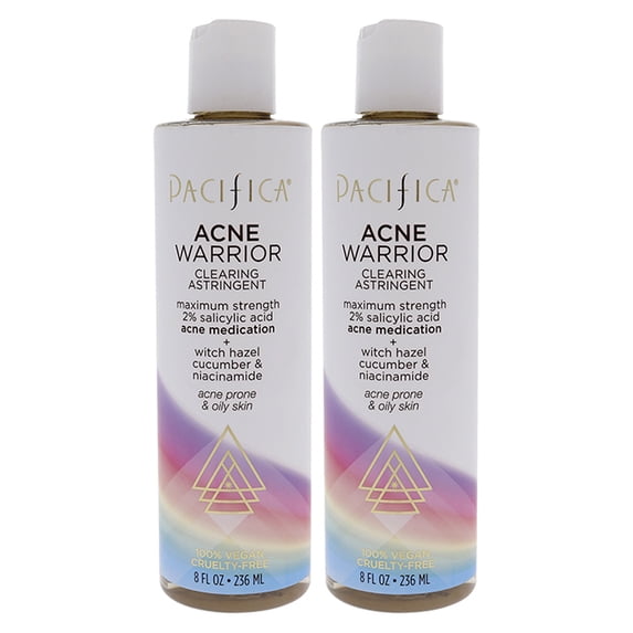 Pacifica Acne Warrior Clearing Astringent - Pack of 2, 8 oz
