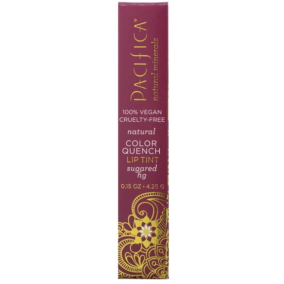 Pacifica Natural Color Quench Lip Tint, Sugared Fig, 0.15 oz (4.25 g)