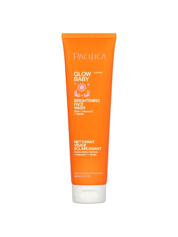 Glow Baby Brightening Facial Cleanser for All Skin Types Vitamin C & Glycolic Acid (AHA) Daily Cleansing and Exfoliating for Smooth, Even Glowing Skin, 5 fl oz