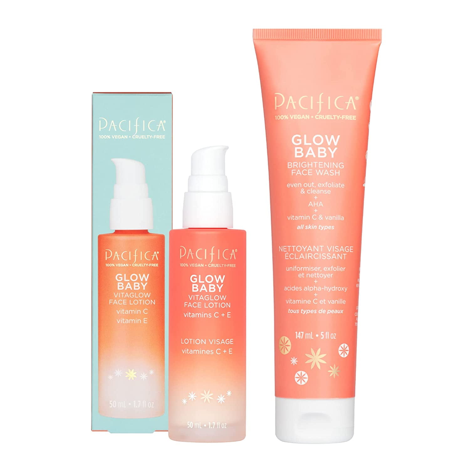 Pacifica Beauty Glow Baby VitaGlow Face Lotion and Brightening Face