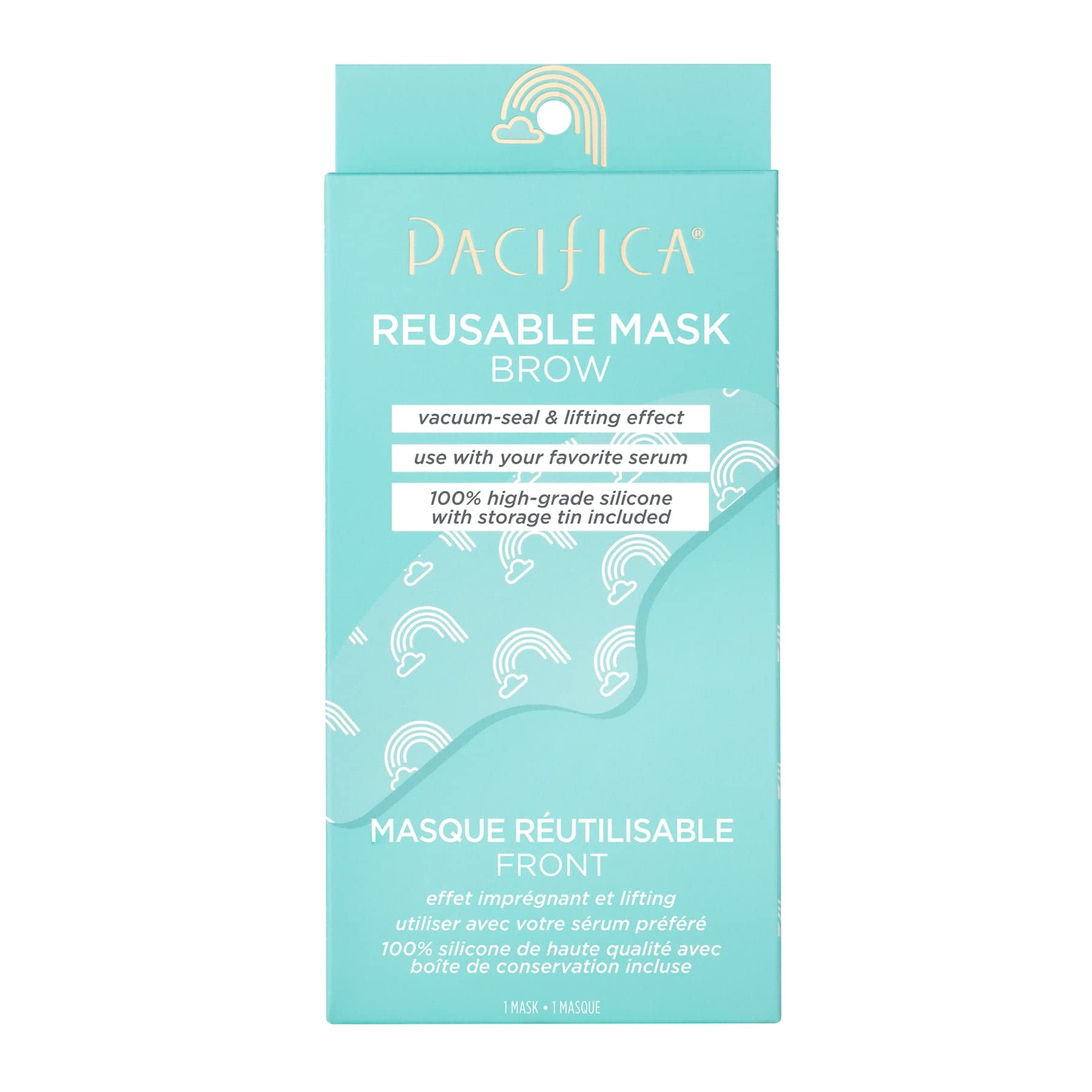 Pacifica Beauty, Reusable Brow Mask, 100 Silicone, Vacuum Seal & Lifting Effect, Minimize Fine