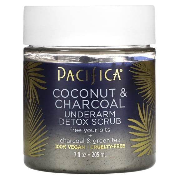 Pacifica, Coconut & Charcoal, Underarm Detox Scrub, 7 fl oz (205 ml) Pack of 2