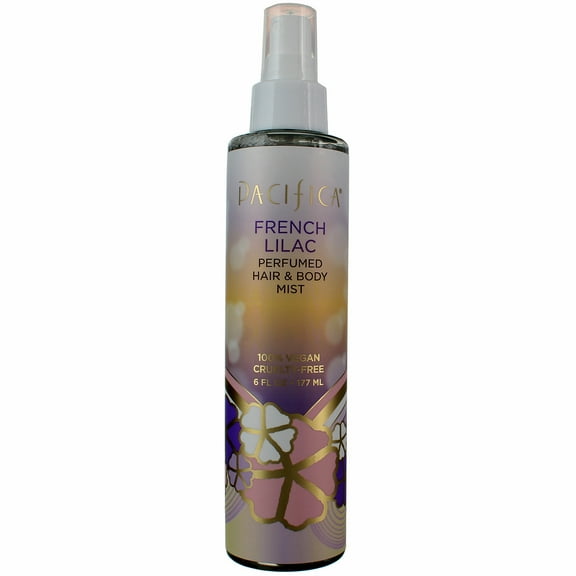 Pacifica French Lilac Perfumed Hair & Body Mist, 6 fl oz (4 pack)