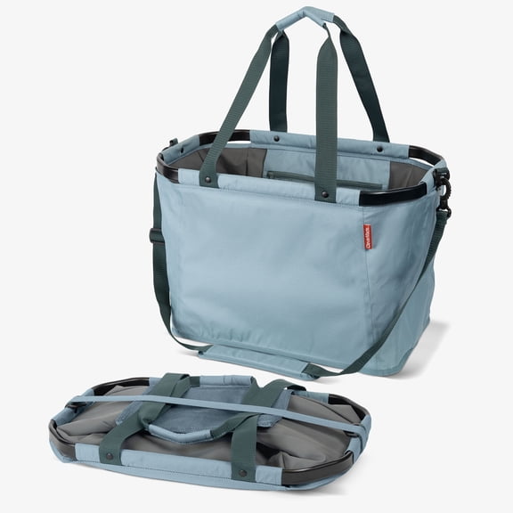CleverMade Gear Hauler Pro Collapsible Outdoor Utility Tote, Aluminum Frame, 55L / 14 Gal, 100 lb Capacity, Tide Foam